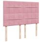 Preview: Ottoman-Bett mit Matratzen Rosa 140x190 cm Samt