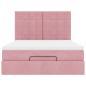 Preview: Ottoman-Bett mit Matratzen Rosa 140x190 cm Samt
