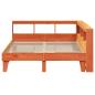 Preview: Massivholzbett mit Regal ohne Matratze Wachsbraun 150x200 cm