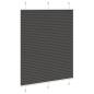 Preview: Plissee Schwarz 105x150 cm Stoffbreite 104,4 cm Polyester