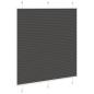 Preview: Plissee Schwarz 115x150 cm Stoffbreite 114,4 cm Polyester