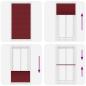 Preview: Plissee Bordeauxrot 105x200 cm Stoffbreite 104,4 cm Polyester