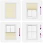 Preview: Plissee Creme 90x100 cm Stoffbreite 89,4 cm Polyester