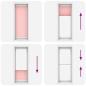 Preview: Plissee Rosa 80x200 cm Stoffbreite 79,4 cm Polyester