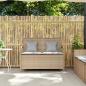 Preview: Gartenbank mit Stauraum und Kissen Beige Poly Rattan