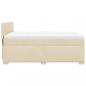 Preview: Boxspringbett mit Matratze Creme 140x190 cm Stoff