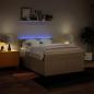 Preview: Boxspringbett mit Matratze Creme 140x190 cm Stoff