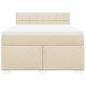 Preview: Boxspringbett mit Matratze Creme 140x190 cm Stoff