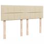 Preview: Boxspringbett mit Matratze Creme 140x190 cm Stoff