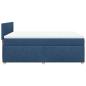 Preview: Boxspringbett mit Matratze Blau 140x190 cm Stoff