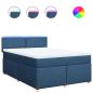 Preview: Boxspringbett mit Matratze Blau 140x190 cm Stoff