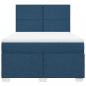 Preview: Boxspringbett mit Matratze Blau 140x190 cm Stoff