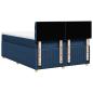 Preview: Boxspringbett mit Matratze Blau 140x190 cm Stoff