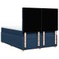 Preview: Boxspringbett mit Matratze Blau 140x190 cm Stoff