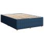 Preview: Boxspringbett mit Matratze Blau 140x190 cm Stoff