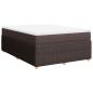 Preview: Boxspringbett mit Matratze Dunkelbraun 140x190 cm Stoff