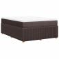 Preview: Boxspringbett mit Matratze Dunkelbraun 140x190 cm Stoff