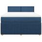 Preview: Boxspringbett mit Matratze Blau 140x190 cm Stoff