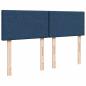 Preview: Boxspringbett mit Matratze Blau 140x190 cm Stoff
