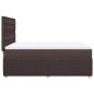 Preview: ARDEBO.de - Boxspringbett mit Matratze Dunkelbraun 140x190 cm Stoff