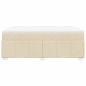 Preview: Boxspringbett mit Matratze Creme 140x190 cm Stoff
