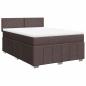 Preview: Boxspringbett mit Matratze Dunkelbraun 140x190 cm Stoff