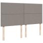 Preview: Ottoman-Bett mit Matratze & LEDs Taupe 180x200 cm Stoff