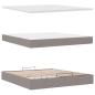 Preview: Ottoman-Bett mit Matratze Taupe 180x200 cm Stoff