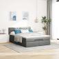 Preview: Ottoman-Bett mit Matratze Dunkelgrau 140x190 cm Stoff