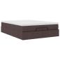 Preview: Ottoman-Bett mit Matratze Dunkelbraun 140x190 cm Stoff