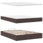 Preview: Ottoman-Bett mit Matratze Dunkelbraun 140x190 cm Stoff