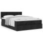 Preview: Ottoman-Bett mit Matratze Schwarz 140x190 cm Stoff