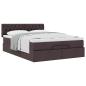 Preview: Ottoman-Bett mit Matratze Dunkelbraun 140x190 cm Stoff