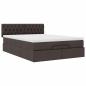 Preview: Ottoman-Bett mit Matratze Dunkelbraun 140x190 cm Stoff