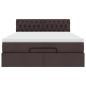 Preview: Ottoman-Bett mit Matratze Dunkelbraun 140x190 cm Stoff