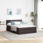 Preview: Ottoman-Bett mit Matratze Dunkelbraun 140x190 cm Stoff