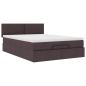 Preview: Ottoman-Bett mit Matratze Dunkelbraun 140x190 cm Stoff