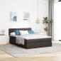 Preview: Ottoman-Bett mit Matratze Dunkelbraun 140x190 cm Stoff