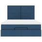 Preview: Ottoman-Bett mit Matratze Blau 140x190 cm Stoff