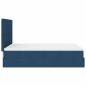 Preview: Ottoman-Bett mit Matratze Blau 140x190 cm Stoff