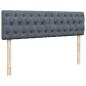 Preview: Ottoman-Bett mit Matratze & LEDs Dunkelgrau 140x190 cm Samt