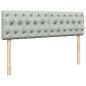 Preview: Ottoman-Bett mit Matratze & LEDs Hellgrau 140x200 cm Samt