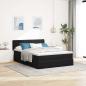 Preview: Ottoman-Bett mit Matratze Schwarz 140x190 cm Samt