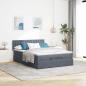 Preview: Ottoman-Bett mit Matratze Dunkelgrau 140x190 cm Samt