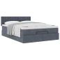 Preview: Ottoman-Bett mit Matratze Dunkelgrau 140x190 cm Samt