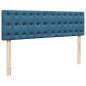 Preview: Ottoman-Bett mit Matratze & LEDs Dunkelblau 140x190 cm Samt