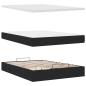 Preview: Ottoman-Bett mit Matratze & LEDs Schwarz 140x190 cm Stoff