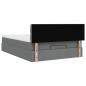 Preview: Ottoman-Bett mit Matratze & LEDs Dunkelgrau 140x190 cm Stoff