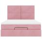 Preview: Ottoman-Bett mit Matratzen Rosa 140x190 cm Samt