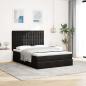Preview: Ottoman-Bett mit Matratzen Schwarz 140x190 cm Samt